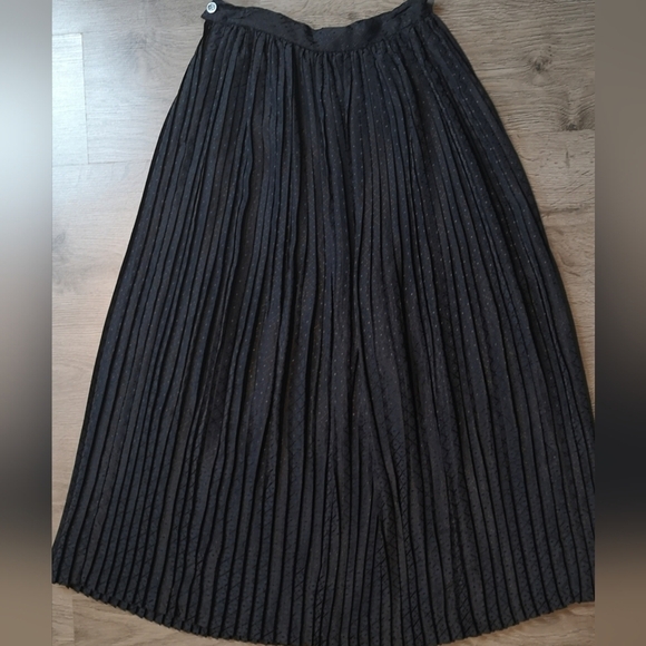 80s Vintage Esprit Sunburst Pleated Maxi Skirt - Picture 12 of 14